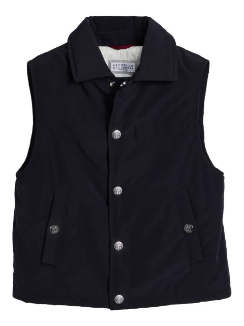Brunello Cucinelli Kids printed padded gilet