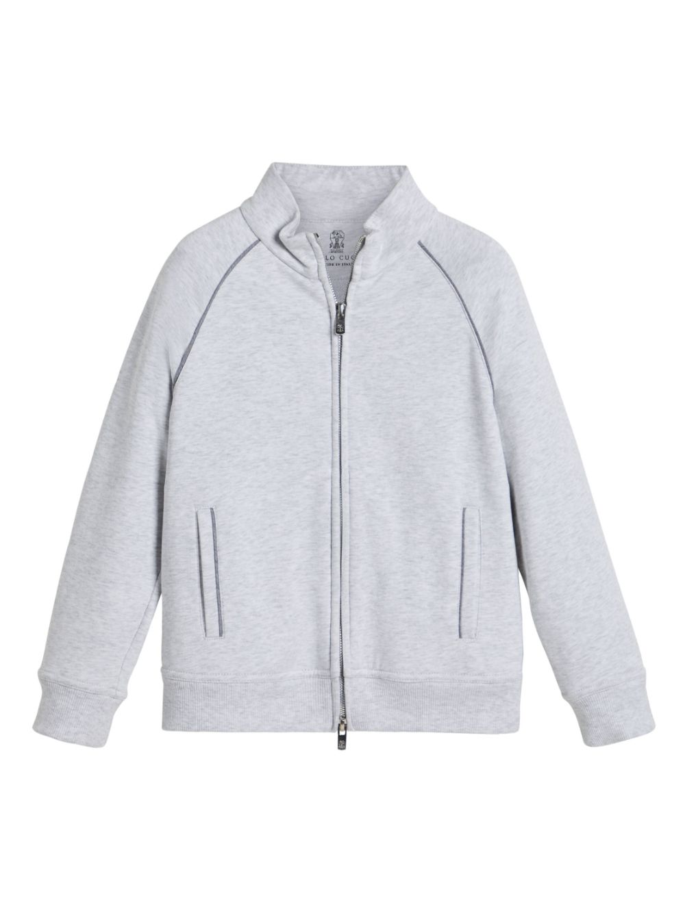 Brunello Cucinelli Kids high-neck sweatshirt - Grey