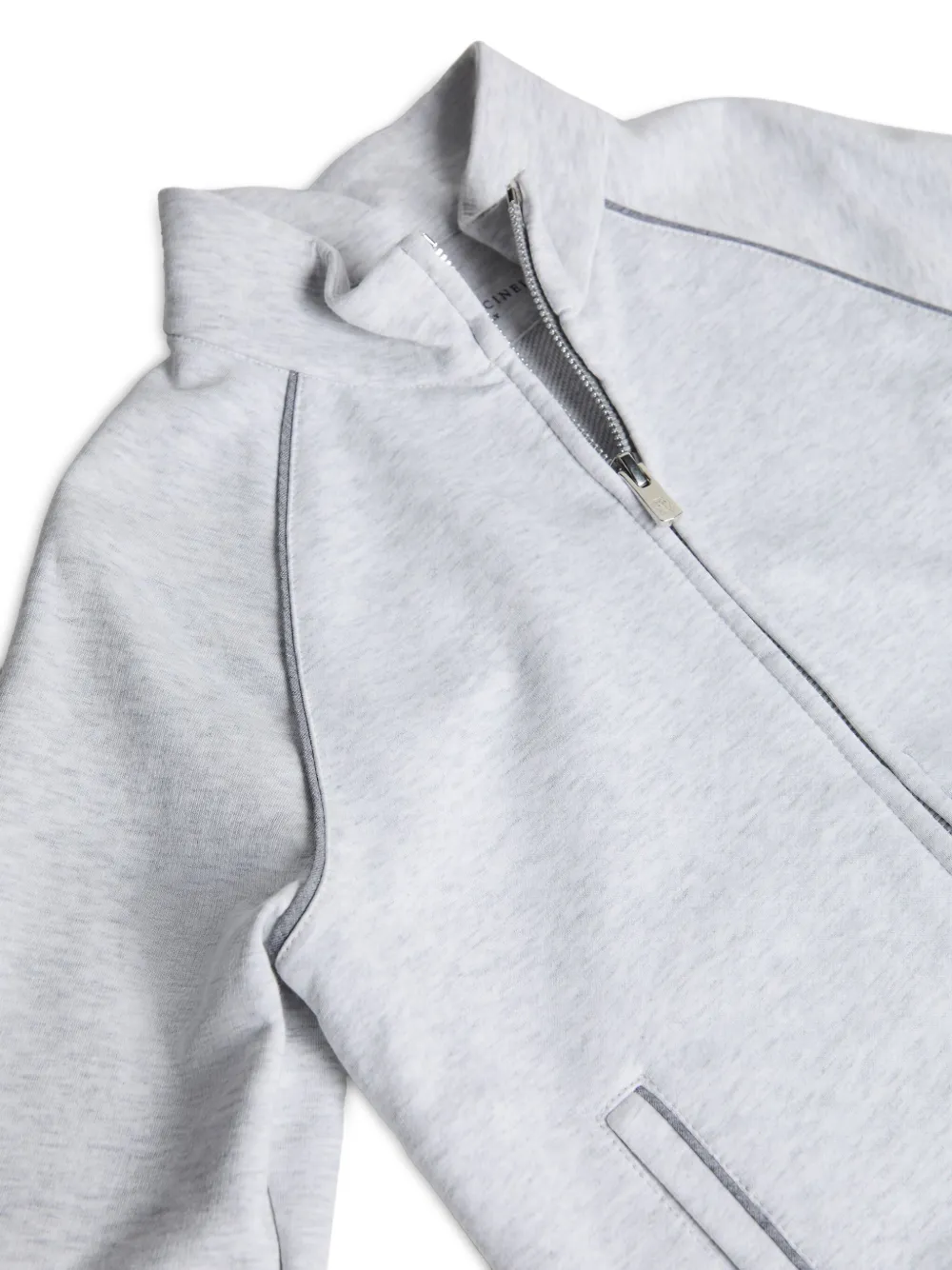 Brunello Cucinelli Kids Sweater met hoge hals Grijs