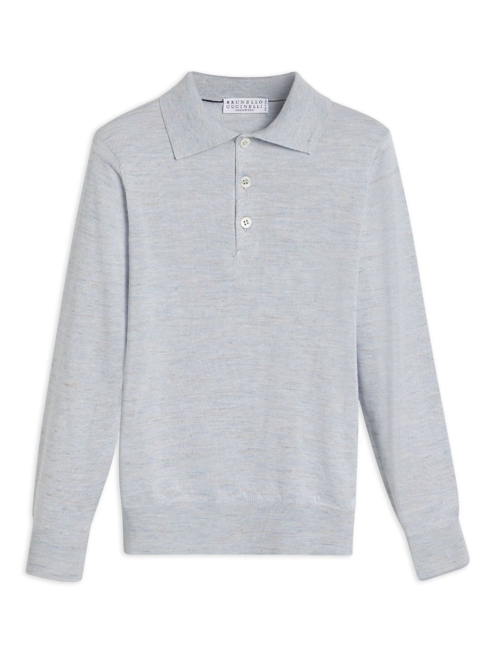 Brunello Cucinelli Kids knitted polo shirt - Grey