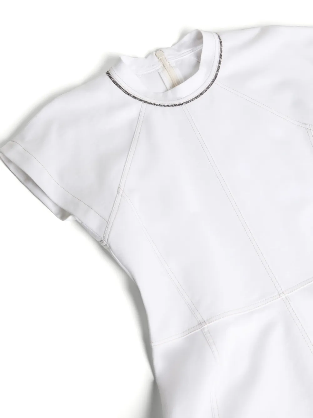 Brunello Cucinelli Kids Interlock jersey jurk Wit