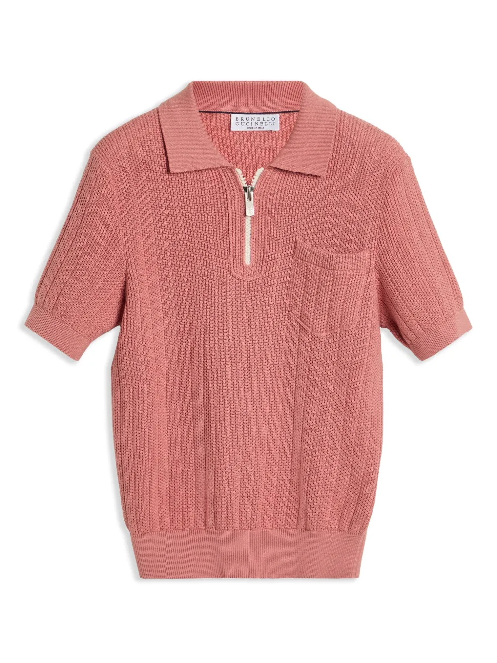 Brunello Cucinelli Kids Gebreid poloshirt Roze