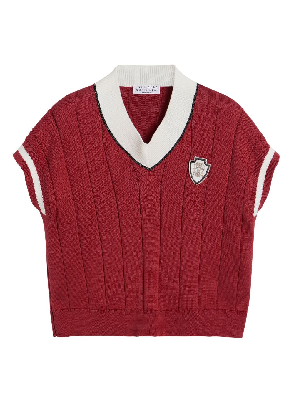 Brunello Cucinelli Kids knitted T-shirt - Red