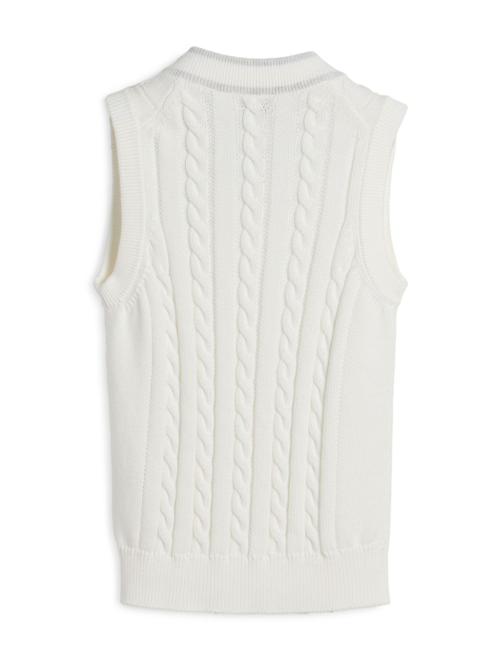 Brunello Cucinelli Kids cotton knitted vest - Wit