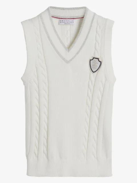 Brunello Cucinelli Kids chaleco tejido