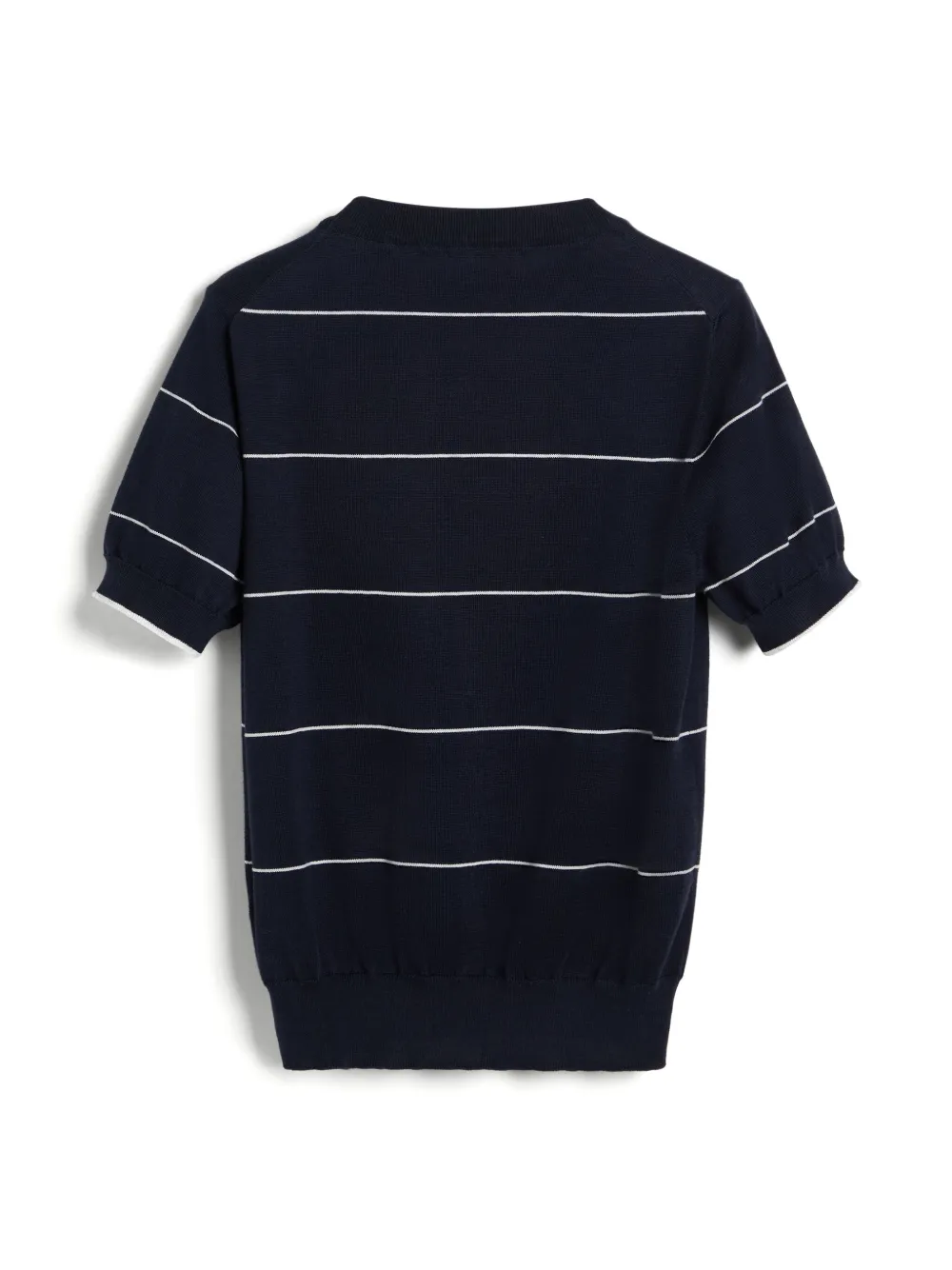 Brunello Cucinelli Kids striped polo shirt - Blauw