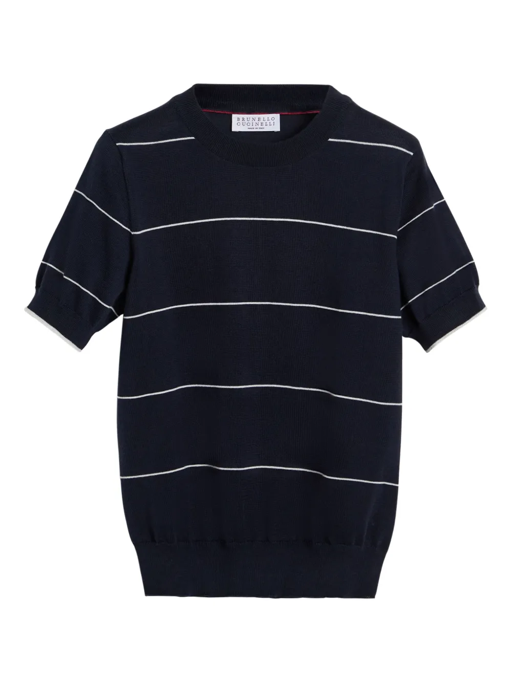 Brunello Cucinelli Kids Gestreept poloshirt Blauw