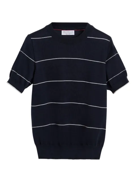 Brunello Cucinelli Kids Gestreiftes Poloshirt