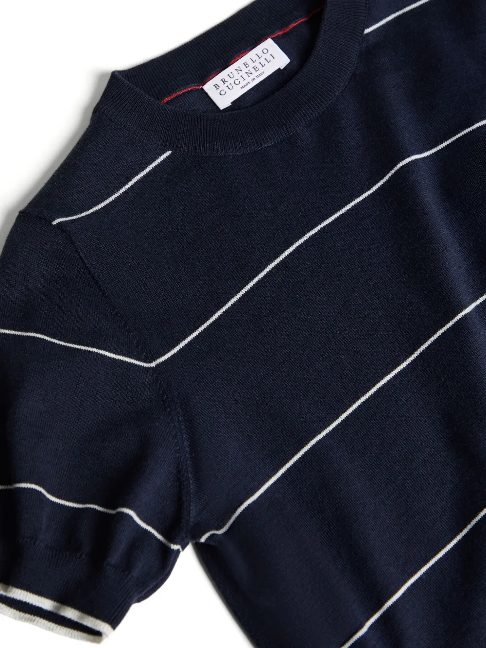 Brunello Cucinelli Kids Gestreept poloshirt Blauw