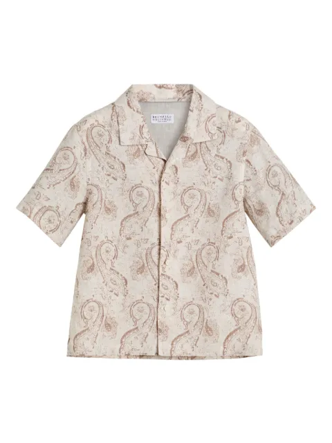 Brunello Cucinelli Kids paisley-print shirt