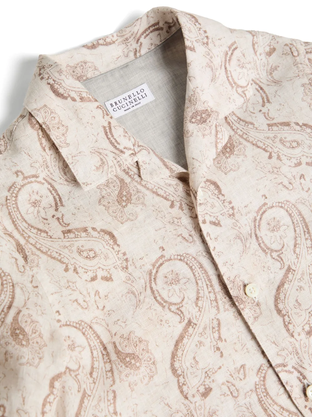 Brunello Cucinelli Kids Shirt met paisley-print Beige