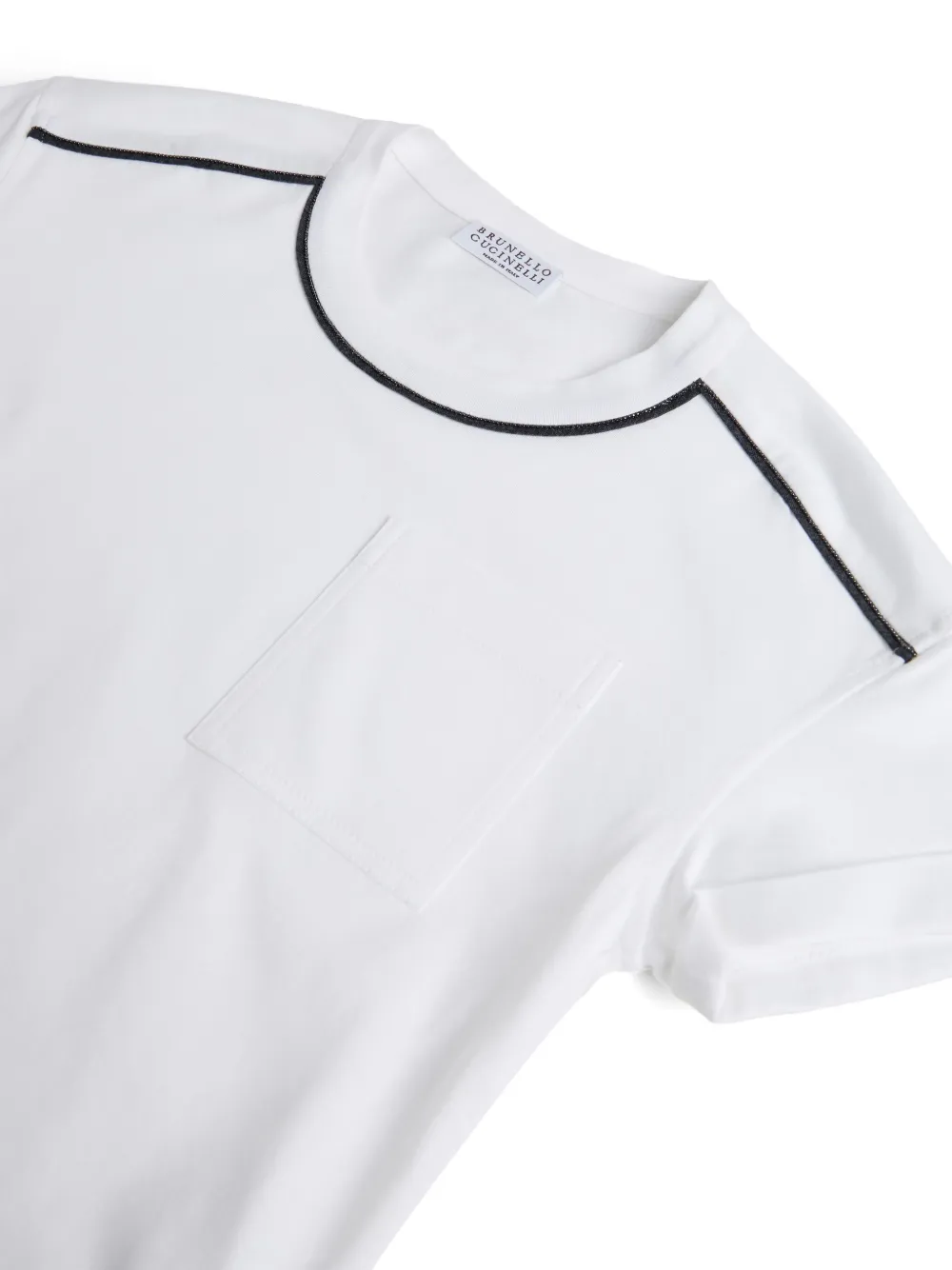 Brunello Cucinelli Kids T-shirt met Monili-detail Wit