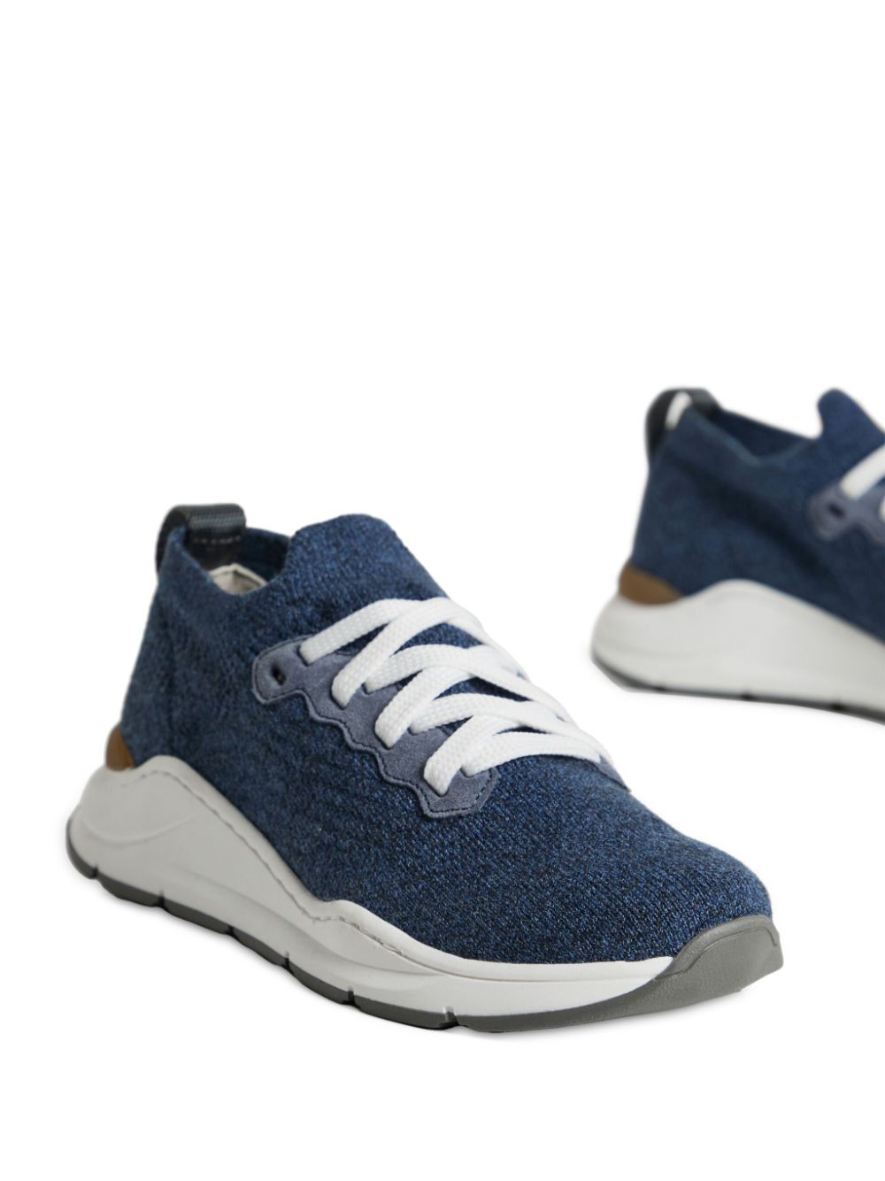 Brunello Cucinelli Kids knitted sneakers Blue