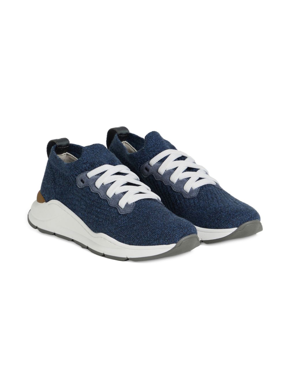 Brunello Cucinelli Kids knitted sneakers Blue