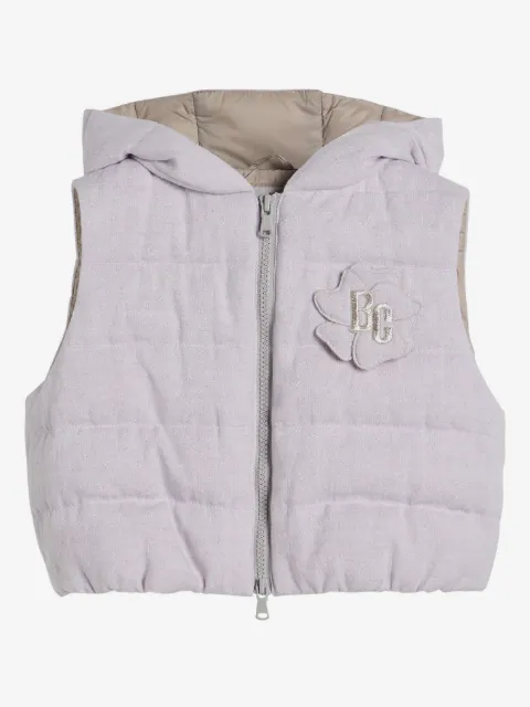Brunello Cucinelli Kids floral-appliqué gilet