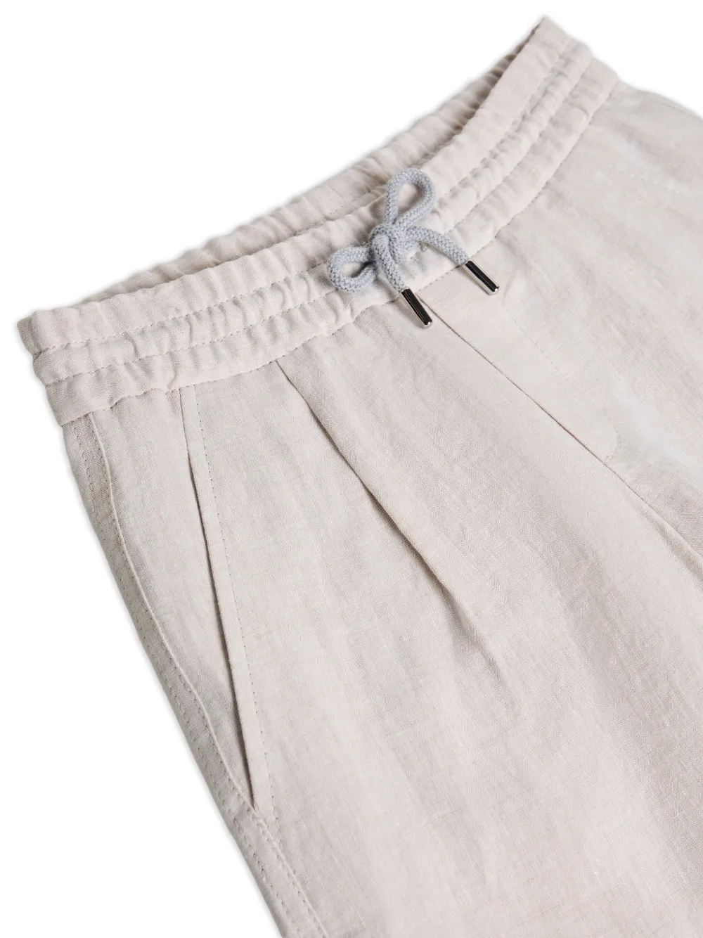 Brunello Cucinelli Kids Linnen bermuda shorts Beige