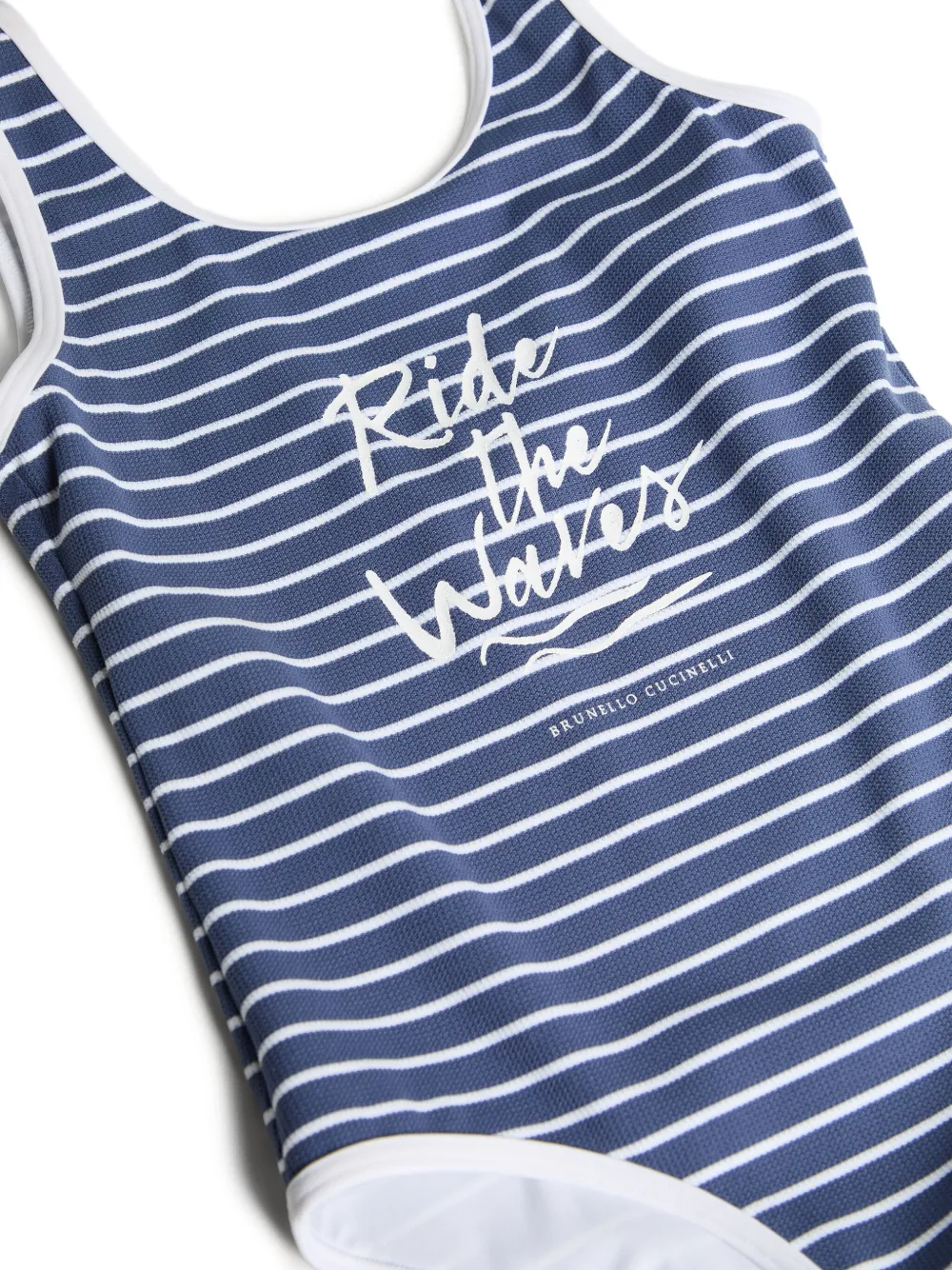 Shop Brunello Cucinelli Striped Swimsuit