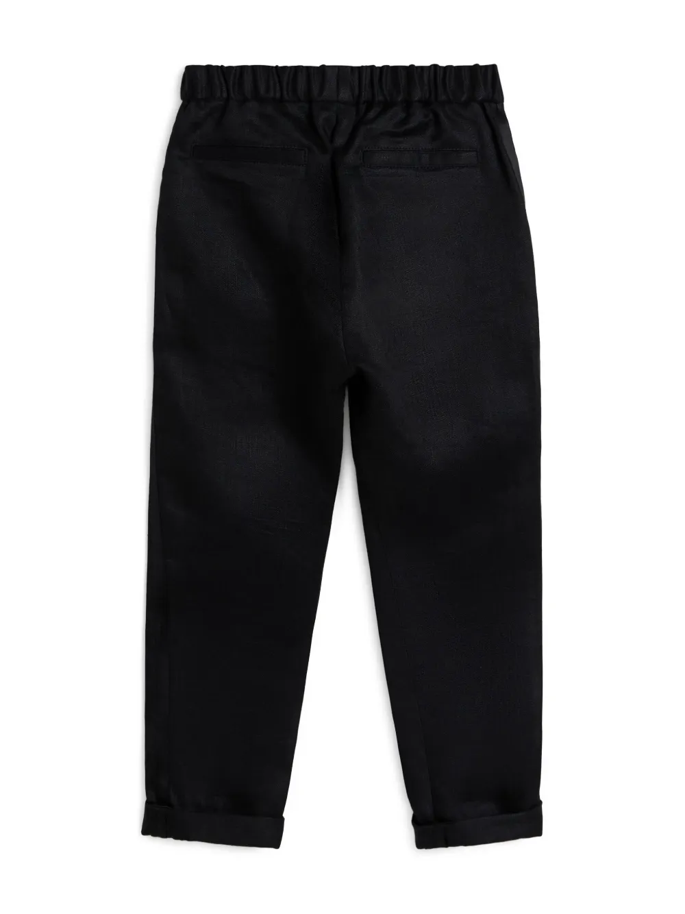 Brunello Cucinelli Kids Tuxedo trousers - Zwart