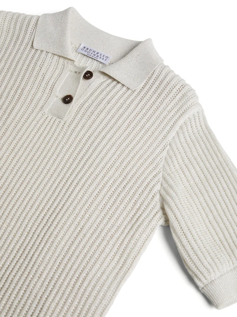 Brunello Cucinelli Kids Sparkling gebreide jurk Grijs