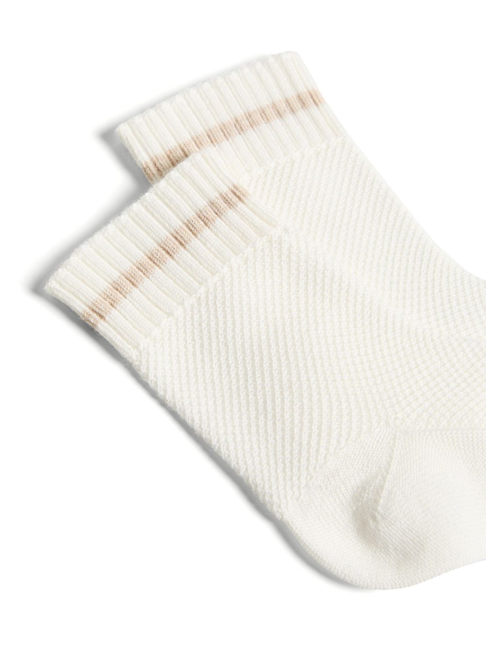 Brunello Cucinelli Kids Bernie Baby Waffle-stitch socks - White