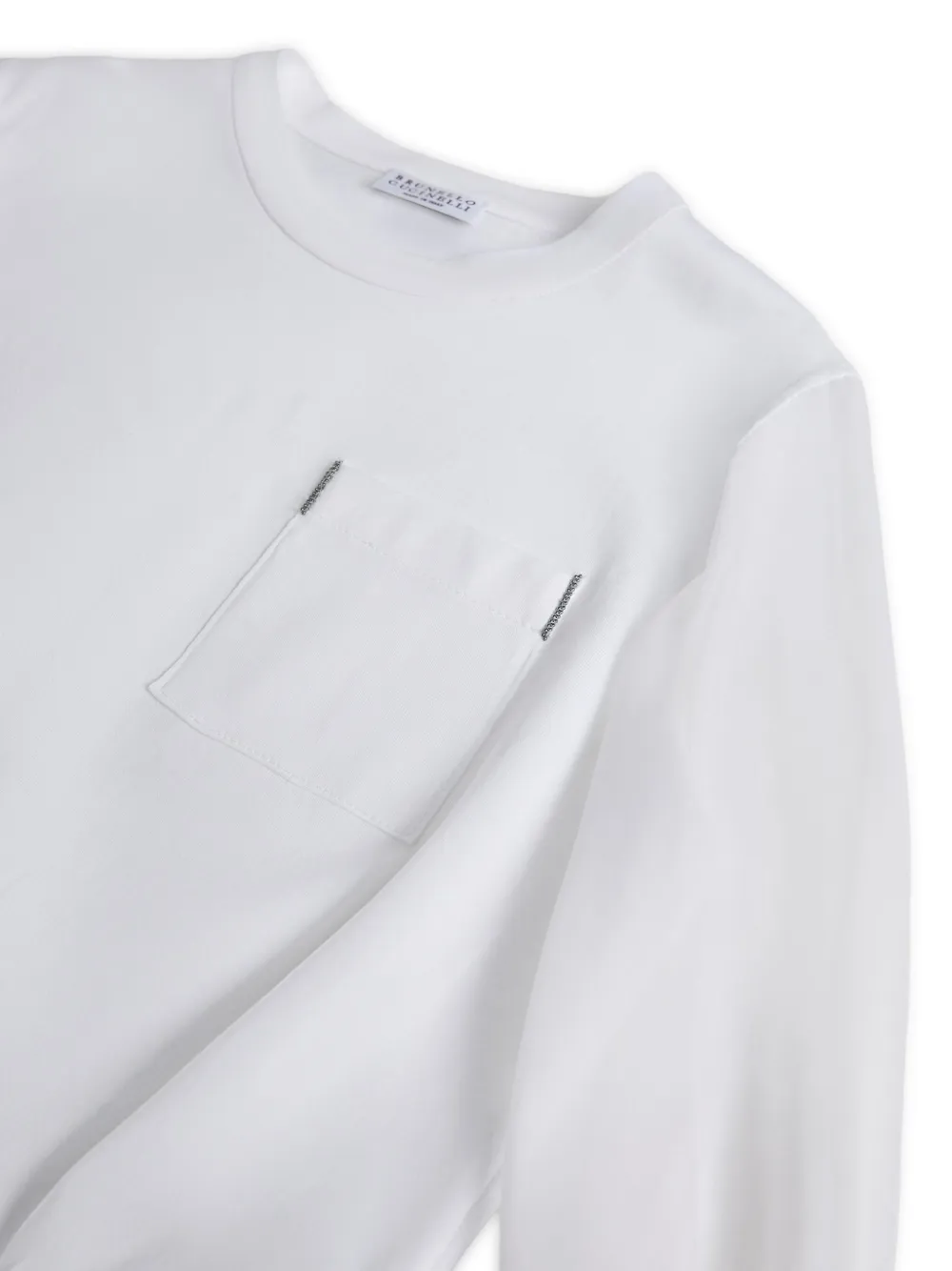 Brunello Cucinelli Kids Top met Monili-detail Wit