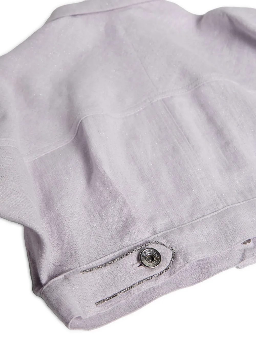 Brunello Cucinelli Kids Canvas jack met glitter Paars