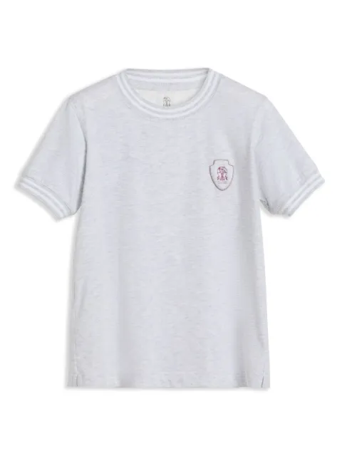 Brunello Cucinelli Kids logo-appliqué T-shirt