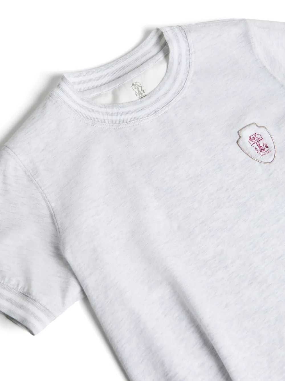 Brunello Cucinelli Kids T-shirt met logopatch Grijs