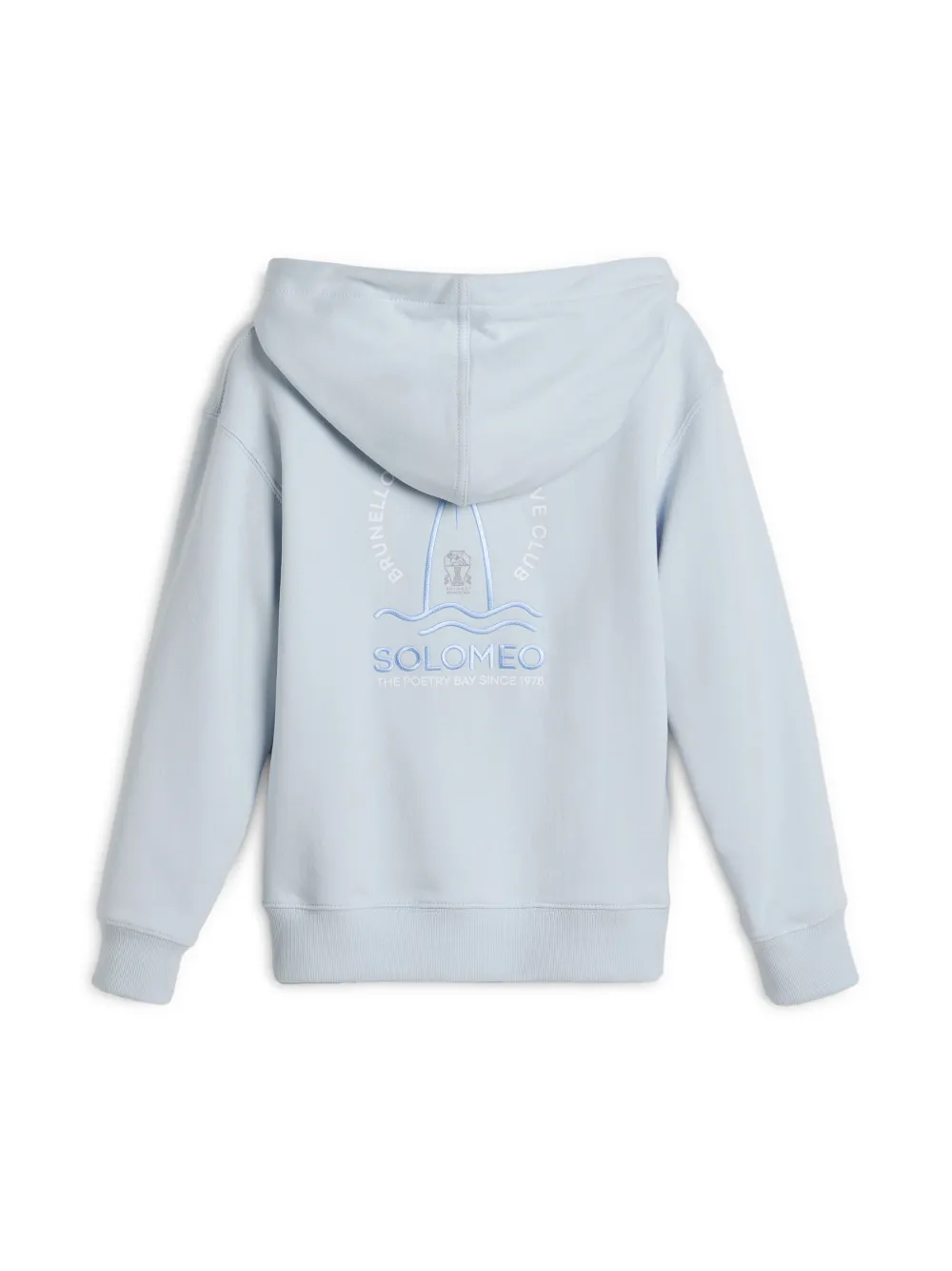 Brunello Cucinelli Kids Hoodie met print Blauw