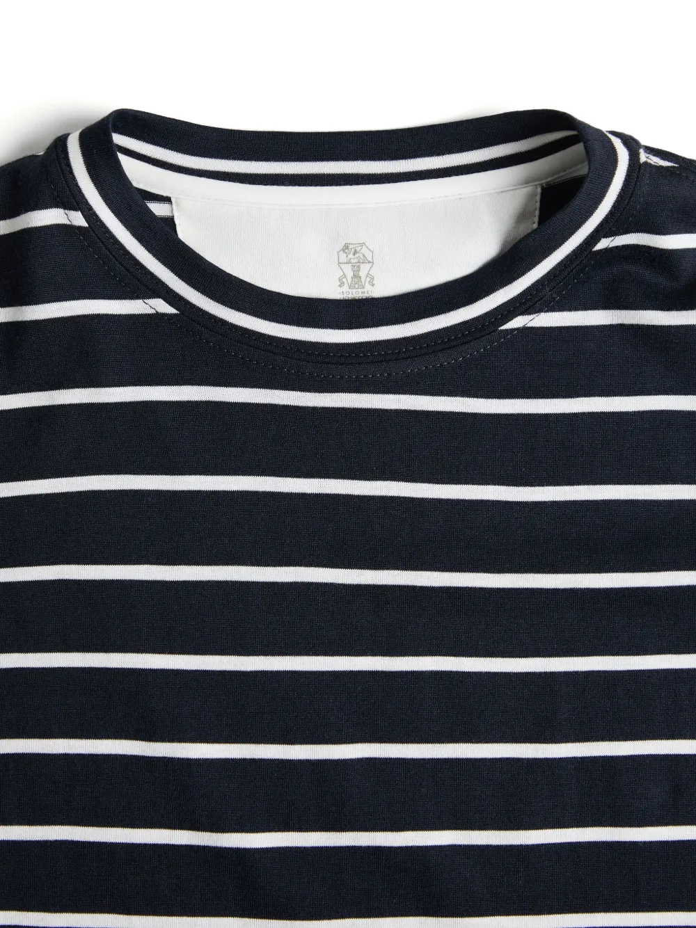 Brunello Cucinelli Kids Gestreept T-shirt Blauw