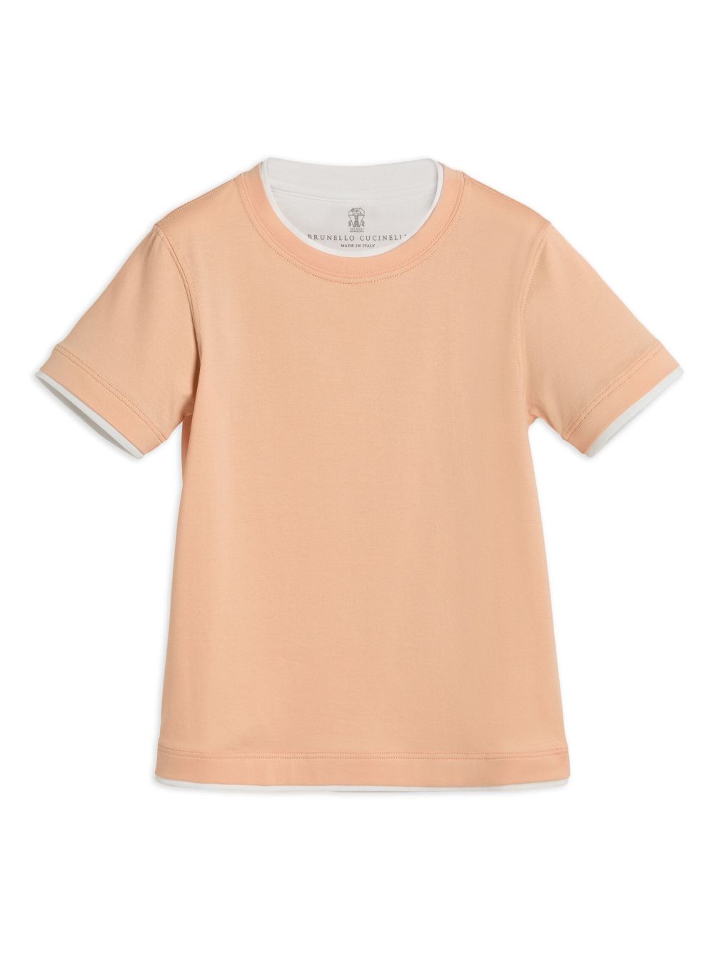 Brunello Cucinelli Kids faux-layered T-shirt - Orange