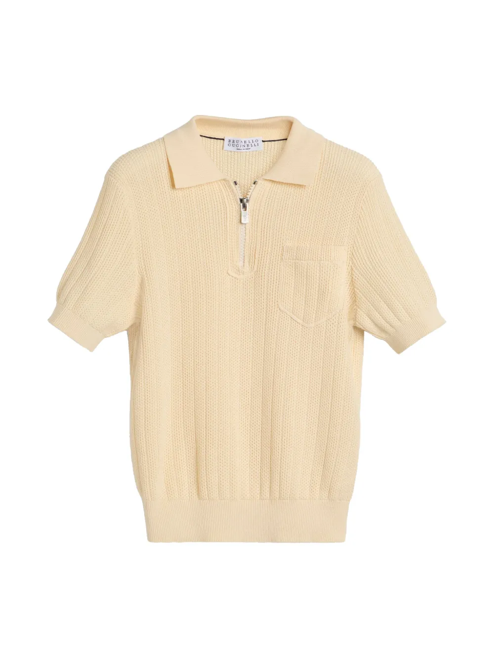 Brunello Cucinelli Kids Gebreid poloshirt Beige