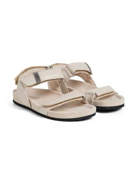 Brunello Cucinelli Kids sandalias con cierre autoadherente