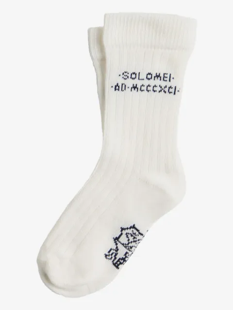 Brunello Cucinelli Kids calcetines tejido en intarsia