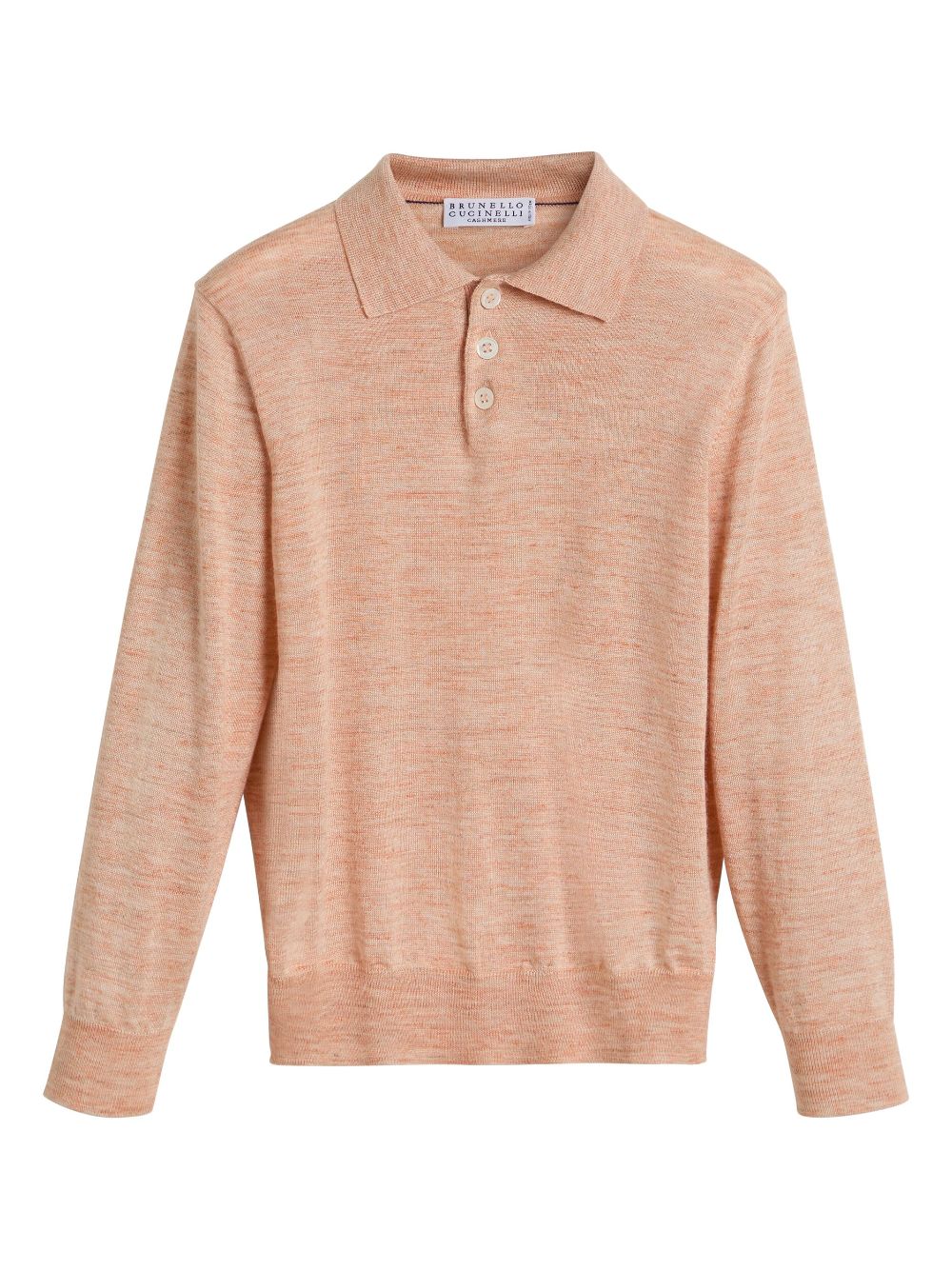 Brunello Cucinelli Kids knitted polo shirt - Orange