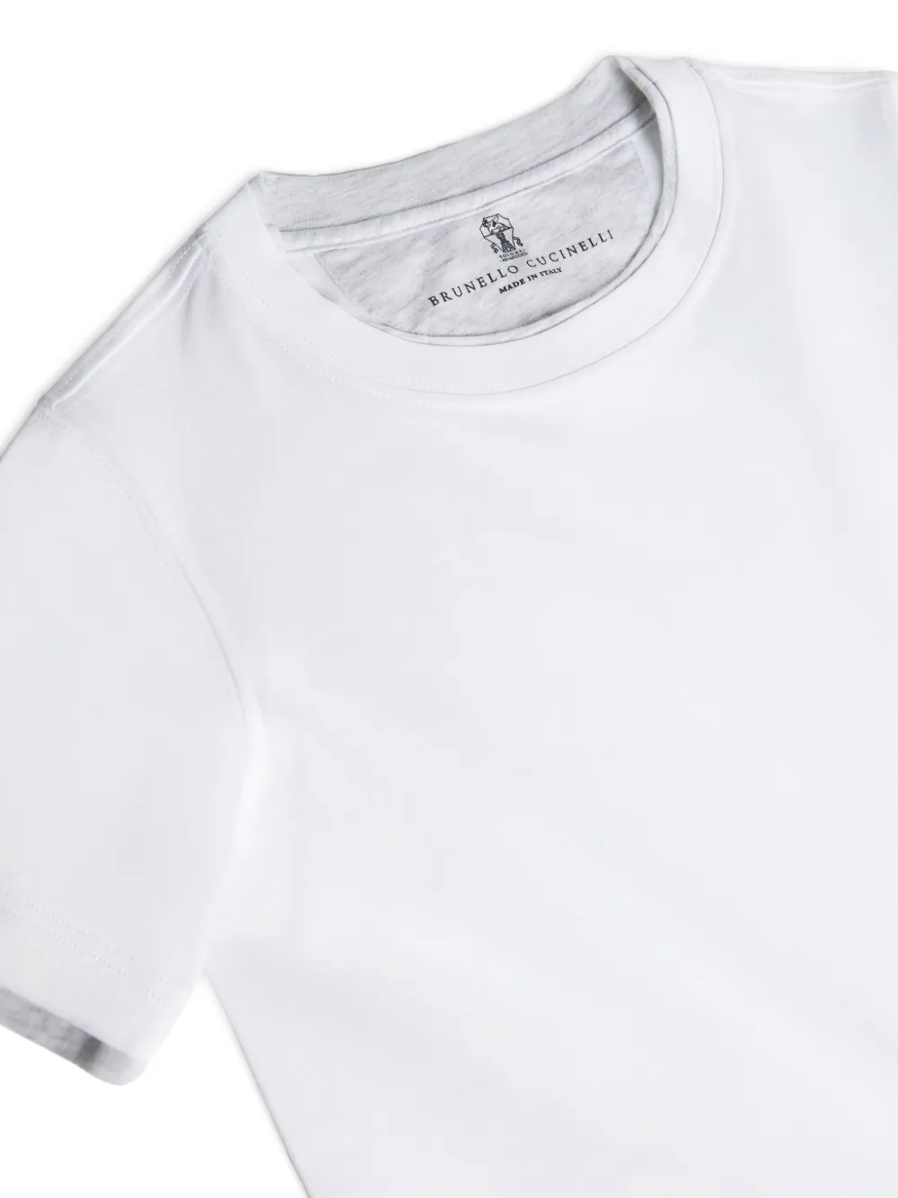 Brunello Cucinelli Kids T-shirt met imitatielaag Wit