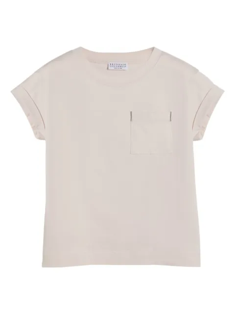 Brunello Cucinelli Kids playera de algodón