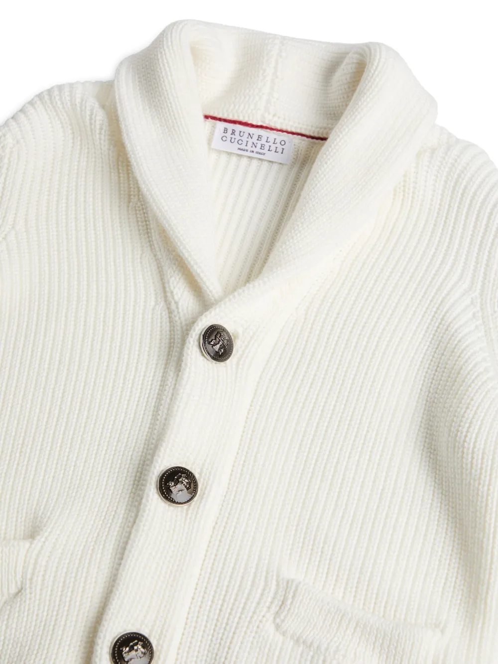 Brunello Cucinelli Kids Katoenen vest Wit