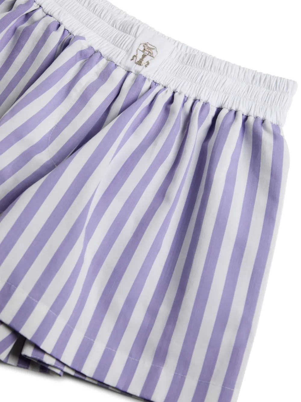 Brunello Cucinelli Kids Popeline trainingsshorts Paars