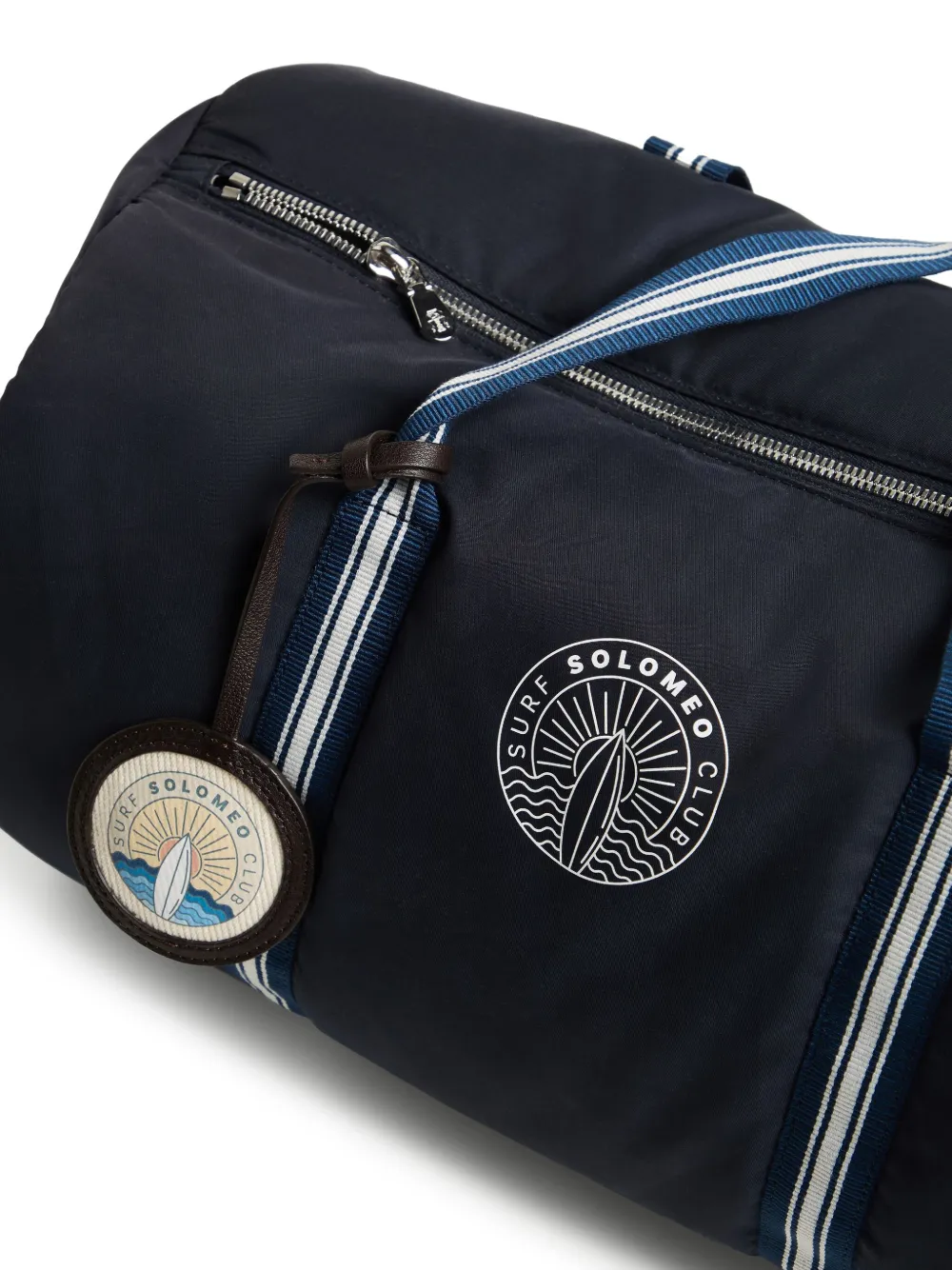 Brunello Cucinelli Kids Duffeltas met surfprint Blauw