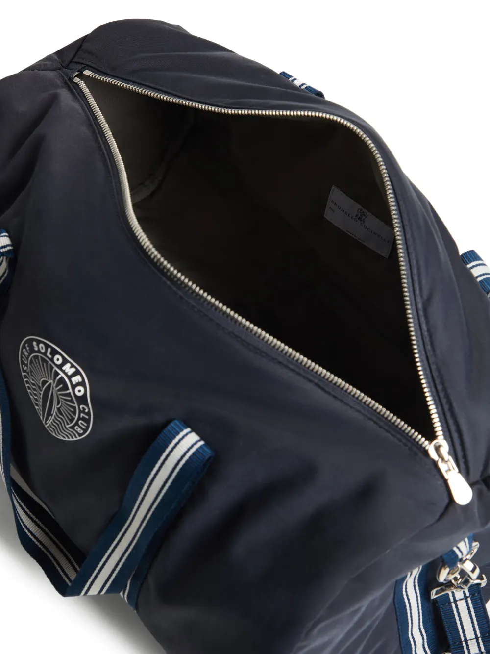Brunello Cucinelli Kids Duffeltas met surfprint Blauw