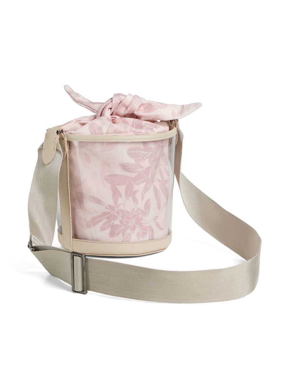 Brunello Cucinelli Kids floral-print bucket bag - Roze