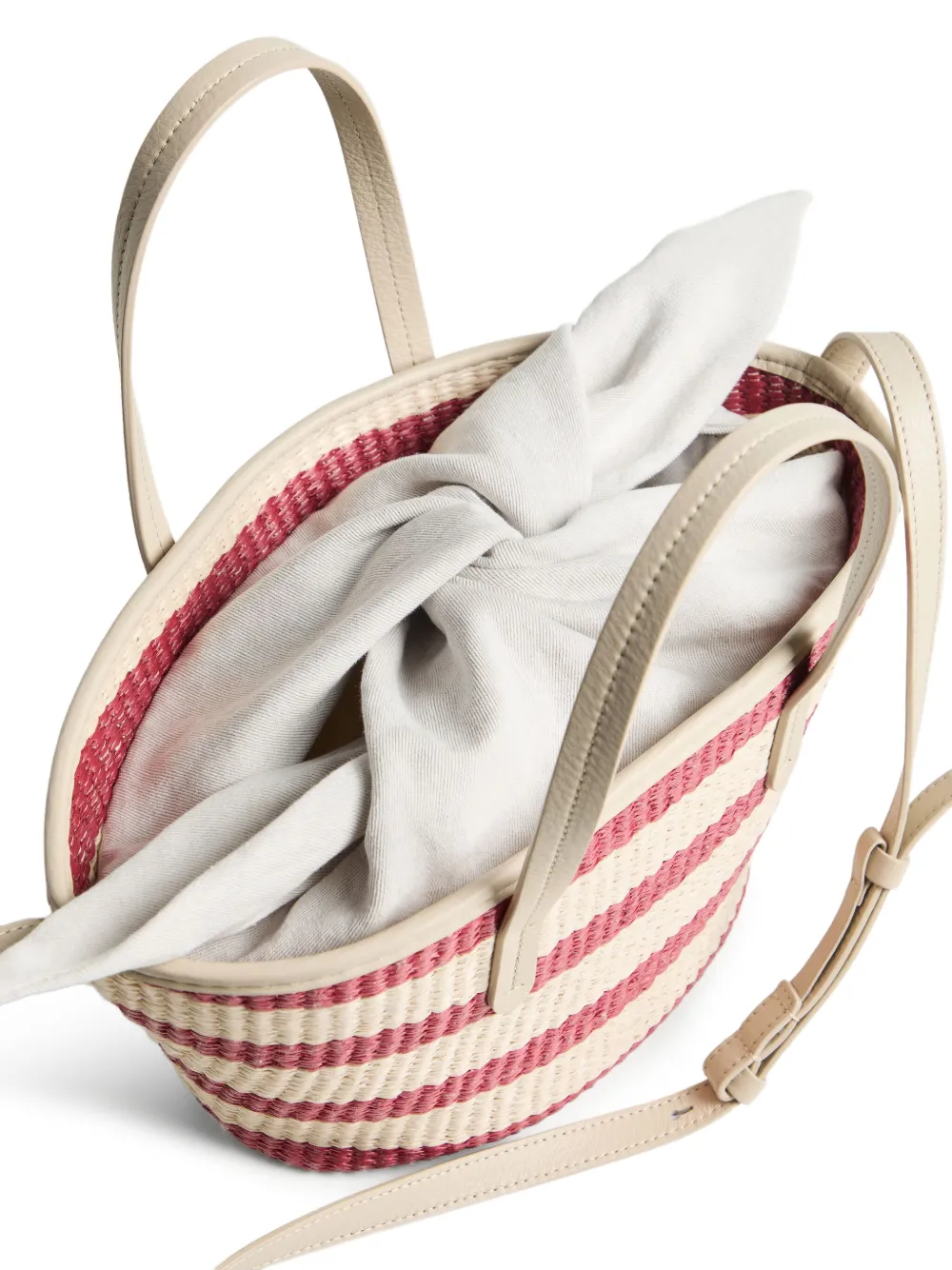 Brunello Cucinelli Kids Gestreepte strandtas Rood