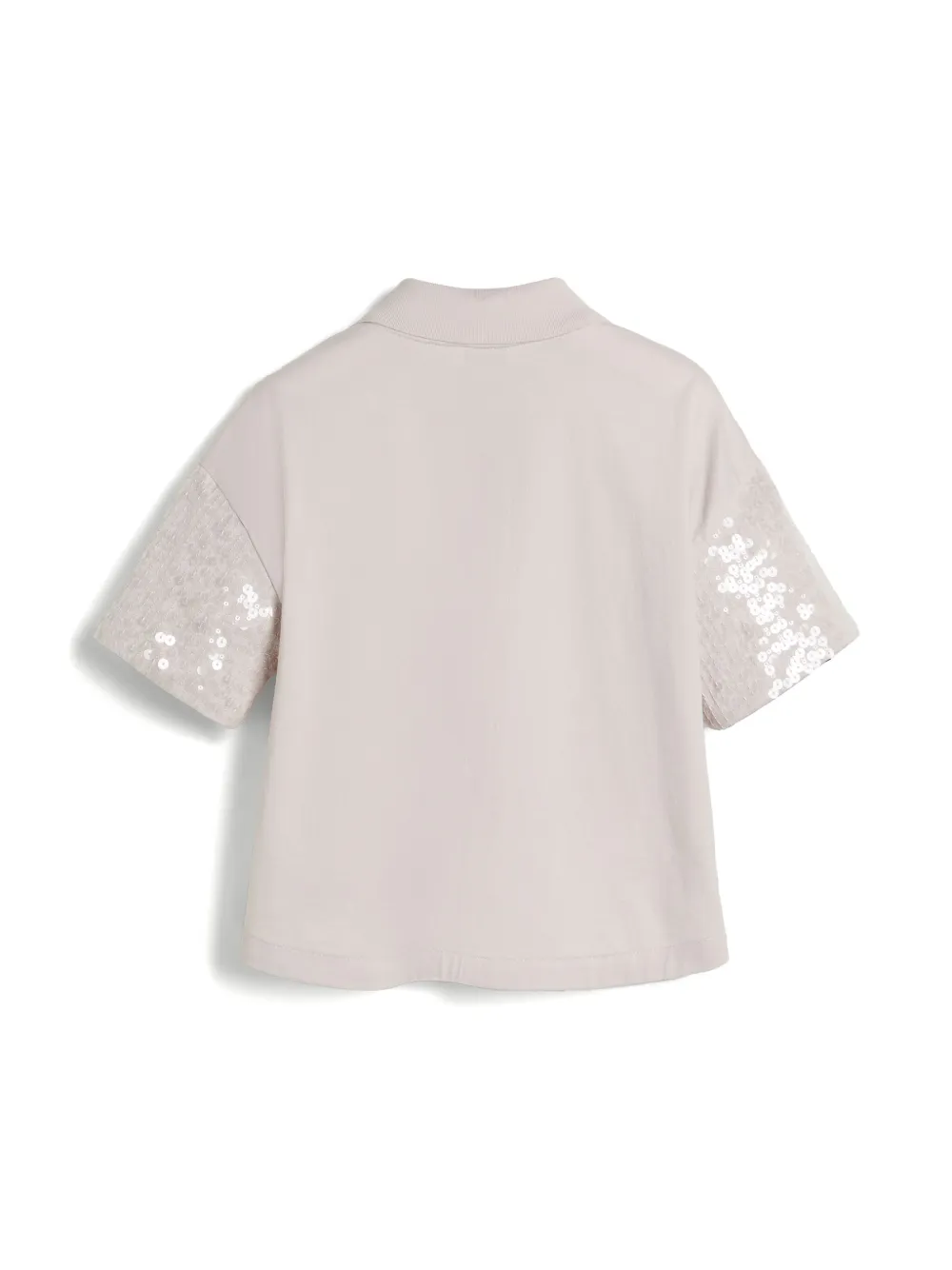 Image 2 of Brunello Cucinelli Kids 시퀸 폴로 셔츠