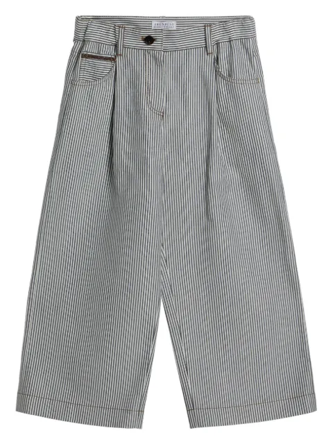 Brunello Cucinelli Kids twill trousers