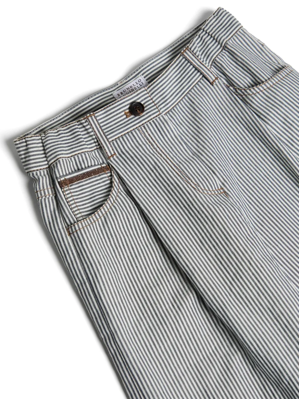 Brunello Cucinelli Kids Twill broek Wit