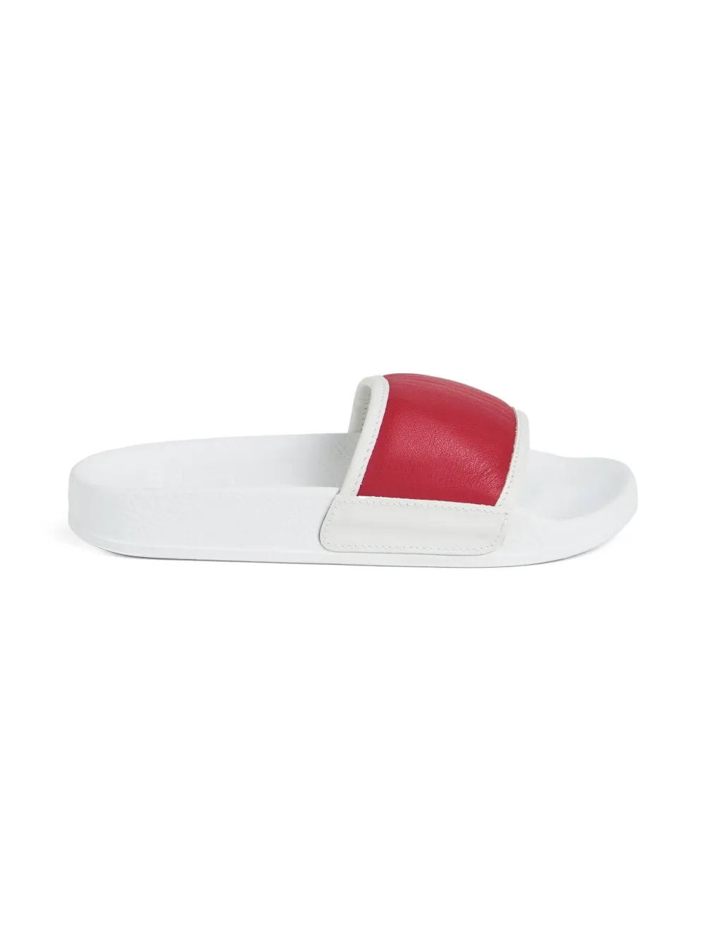 Brunello Cucinelli Kids Nappa-leather slides Red