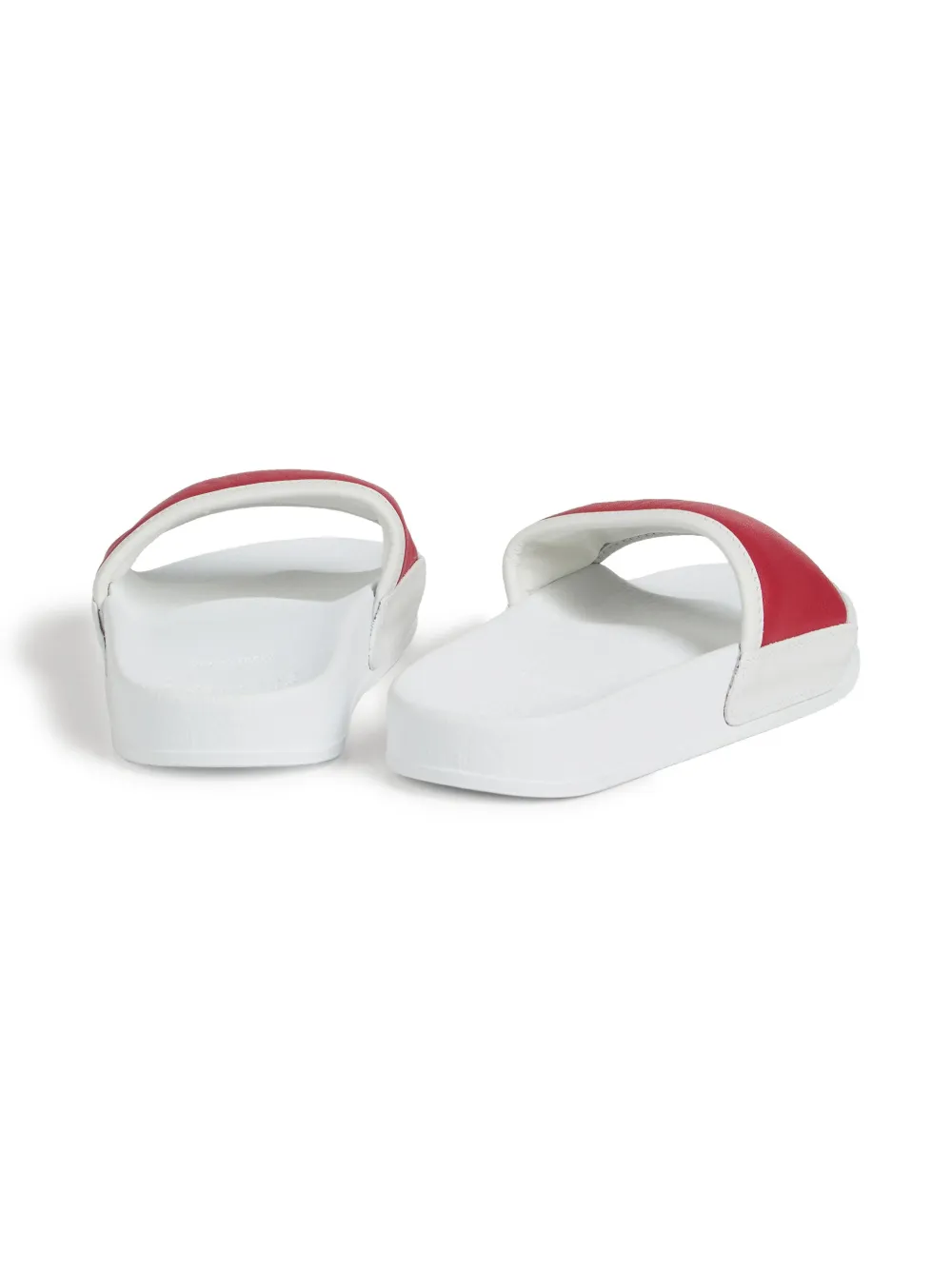 Brunello Cucinelli Kids Nappa-leather slides Red