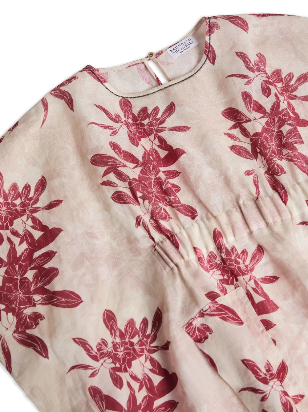 BRUNELLO CUCINELLI FLORAL PATTERN PONCHO