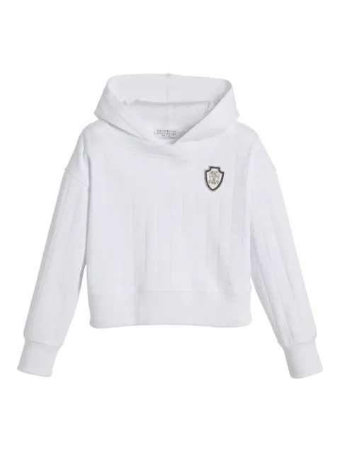 Brunello Cucinelli Kids logo-appliqué hoodie